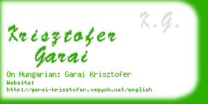 krisztofer garai business card